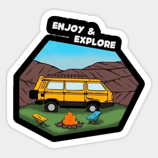 Enjoy and explore Sticker